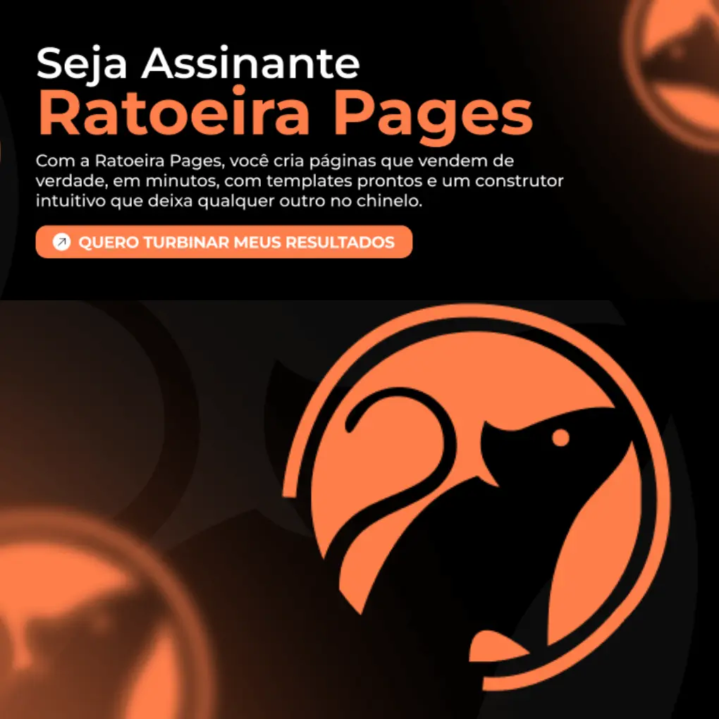 Ratoeira Pages construtor de landing pages para afiliados