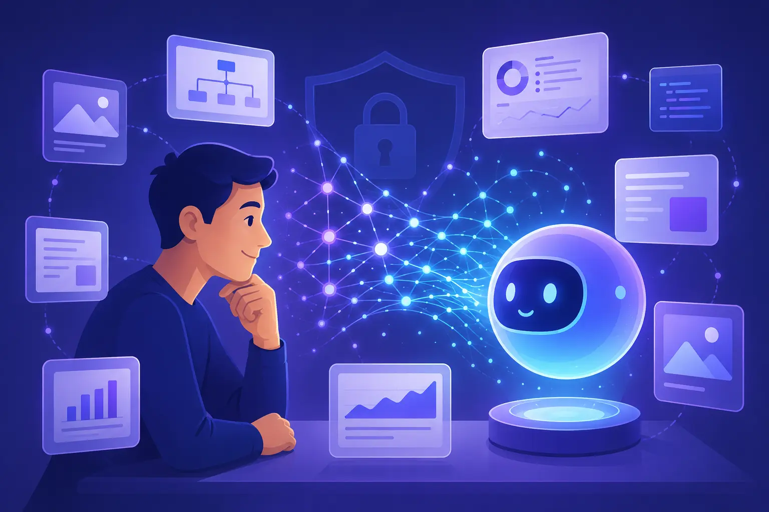 inteligência artificial exclusiva aprendendo o estilo de trabalho do usuário