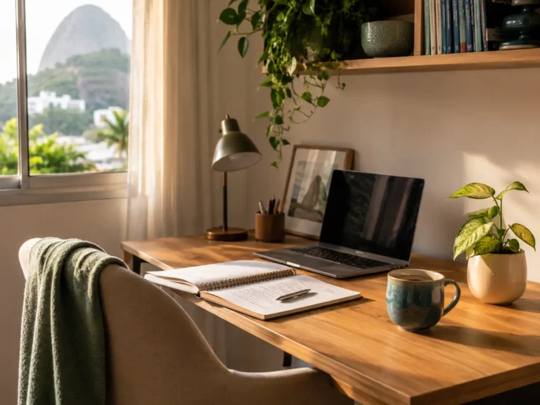 renda extra home office em ambiente organizado