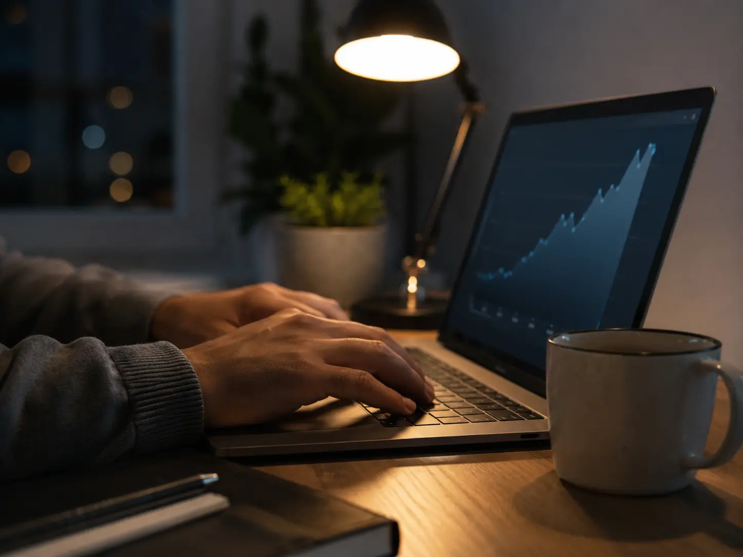 renda extra home office trabalhando à noite